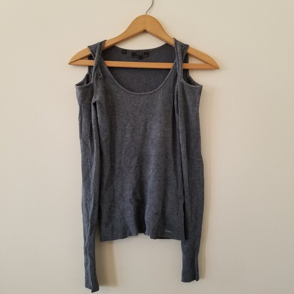 Guess Long SLeeve Cold Shoulder Top SIze Small